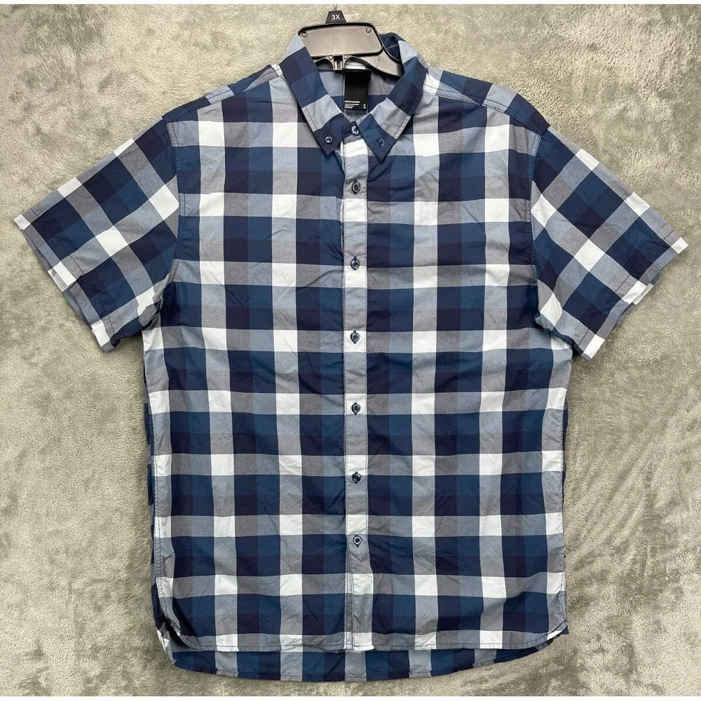 North‎ Face Men's Shirt XL Multicolor Plaid Short Sleeve Button Up Pocket